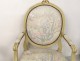 Louis XVI armchairs pair to Queen lacquered wood medallion back XVIII