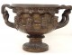 Large bronze cup F. Barbedienne ancient vine characters NapIII nineteenth