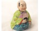Figurine China man bald man enameled biscuit early twentieth century