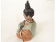 China man figurine man bun glazed pottery early twentieth century