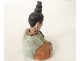 China man figurine man bun glazed pottery early twentieth century