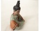 China man figurine man bun glazed pottery early twentieth century