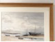 Watercolor Joseph Marie Le Tournier Breton sailing nineteenth century landscape