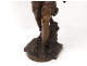 young man bronze sculpture palm branches signed Moreau nineteenth century