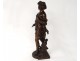 young man bronze sculpture palm branches signed Moreau nineteenth century
