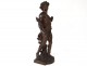 young man bronze sculpture palm branches signed Moreau nineteenth century
