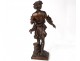 young man bronze sculpture palm branches signed Moreau nineteenth century