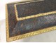 Safe Venetian polychrome wood coat of arms embossed leather golden Venice Italy XVIIè