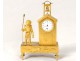 Clock gilt bronze cherub pilgrim chapel steeple clock Empire XIX