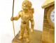 Clock gilt bronze cherub pilgrim chapel steeple clock Empire XIX