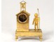 Clock gilt bronze cherub pilgrim chapel steeple clock Empire XIX