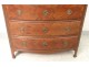 Petite commode marqueterie bois de rose marbre bronze doré XIXème siècle