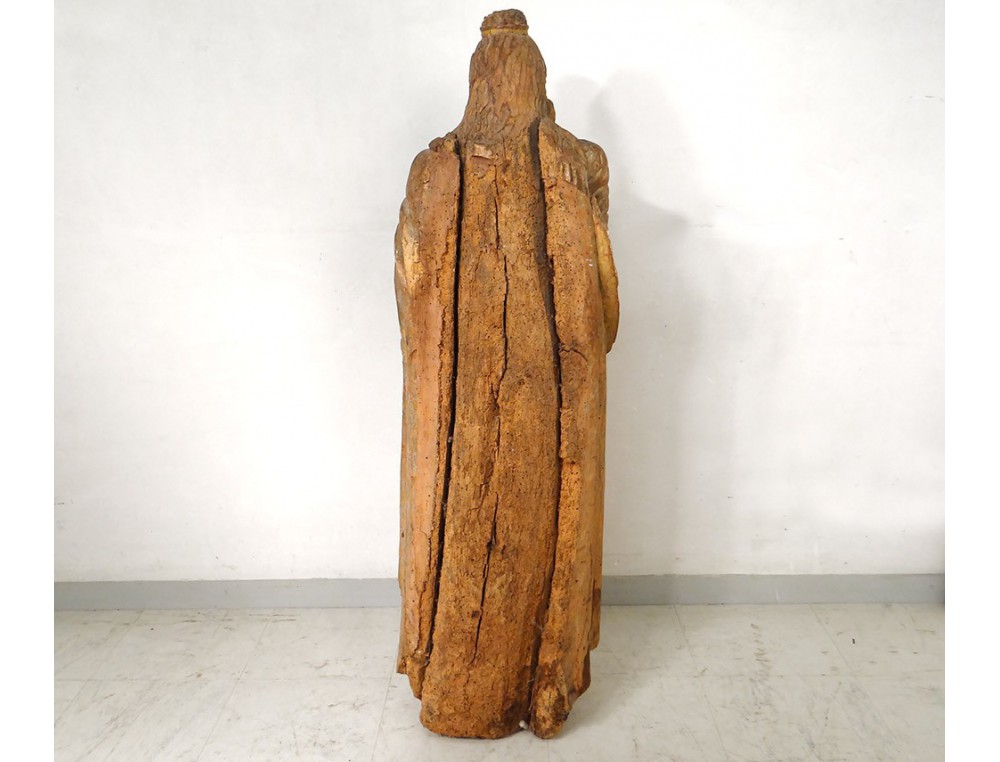 Vierge à l'Enfant, Fin 18ème Siècle, Bois Polychrome en vente sur
