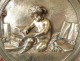 bronze marble Decorative cup golden cherub putti books Napoleon III XIXth