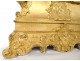 Pendule gothique bronze doré roi François Ier Marignan Eléonore blason 19è
