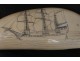 Scrimshaw whale tooth walrus ivory engraved nineteenth boat sailing ship