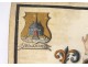 blazon vellum Arms Cabeliau Van der Keessel Mol Flemish Holland XVIIIè