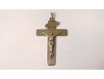 Cross pendant Sterling silver Christ Sisters Saint-Jacut nineteenth century