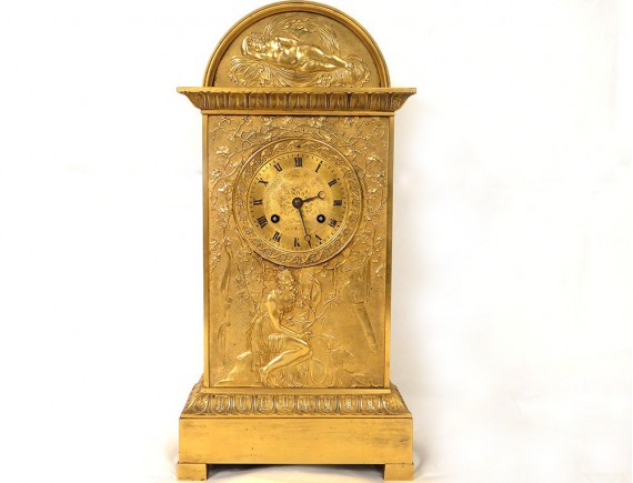 Cadran bronze brass uhr dial émail clock horloge pendule comtoise cartel P 