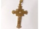 Cross pendant chain jewelry solid gold 18-carat gold 8,53gr twentieth century