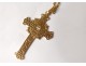 Cross pendant chain jewelry solid gold 18-carat gold 8,53gr twentieth century