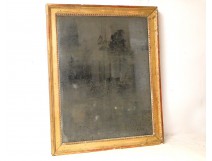 Rectangular mirror, gilded wood frame, 18th
