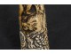 Powder horn ivory Weapons France lilies 18th cherubs hunting wild boar