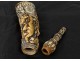 Powder horn ivory Weapons France lilies 18th cherubs hunting wild boar