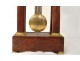 portico clock regulator cut walnut bronze columns Lesieur Paris XIX