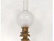 Oil Lamp opaline white Baccarat gilt bronze Napoleon III nineteenth