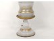 Oil Lamp opaline white Baccarat gilt bronze Napoleon III nineteenth