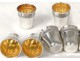 12 timbales curons argent massif Minerve Orfèvre étui origine début XXème 