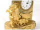 Clock bronze Remember Love angel dog fidelity Empire XIXth
