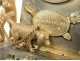 Clock bronze Remember Love angel dog fidelity Empire XIXth