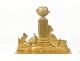 Gilt bronze clock movement rooster Menard lainé Paris 1st Empire XIX