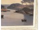 HST tableau paysage bateaux Ulysse Gorrin étiquette de salon XXème siècle