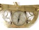 Graphomètre alidade pinnules boussole bronze doré Meurant Paris XVIIIème