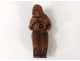 Netsuke carved wood character man Meiji Japan XIX