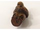 Netsuke carved wood character man Meiji Japan XIX