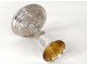 Calice argent massif grappes raisins monogramme chalice silver XIXème 