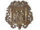 bas-relief bronze plaque St. Anne Virgin Child Jesus Italy XVII