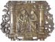 bas-relief bronze plaque St. Anne Virgin Child Jesus Italy XVII