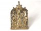 bas-relief bronze plaque kiss peace osculatoire Virgin Child Jesus XV