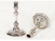 pair solid silver candlesticks Farmers General 18th Vannes arms blazon