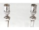 pair solid silver candlesticks Farmers General 18th Vannes arms blazon