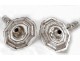 pair solid silver candlesticks Farmers General 18th Vannes arms blazon