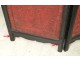 Chinese screen 4 leaves Cinnabar lacquer Cormomandel characters signed 19th
