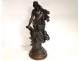 Bronze sculpture by Auguste Moreau, Art Nouveau, 19th