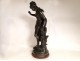 Bronze sculpture by Auguste Moreau, Art Nouveau, 19th