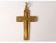 Cross pendant solid gold 18-carat gold filigree cross 8,97gr twentieth century